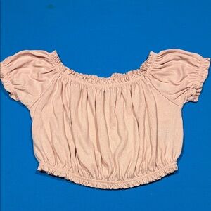 H&M Adorable Blush Pink Off-Shoulder (Or Not) Crop Top